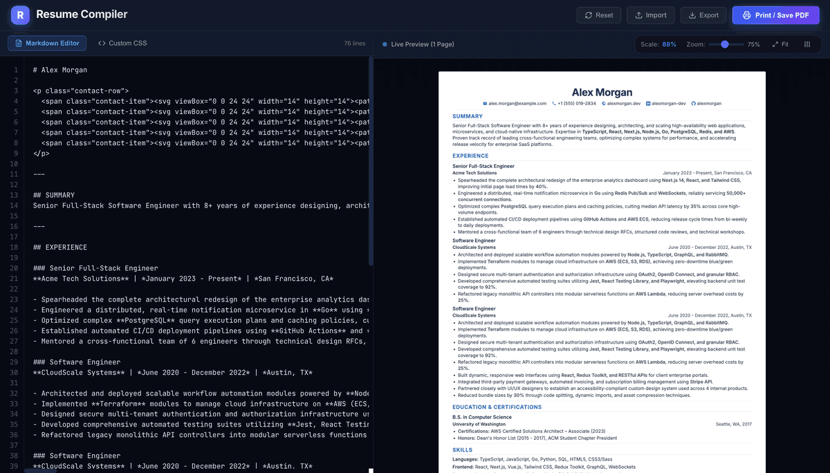 Resume Compiler